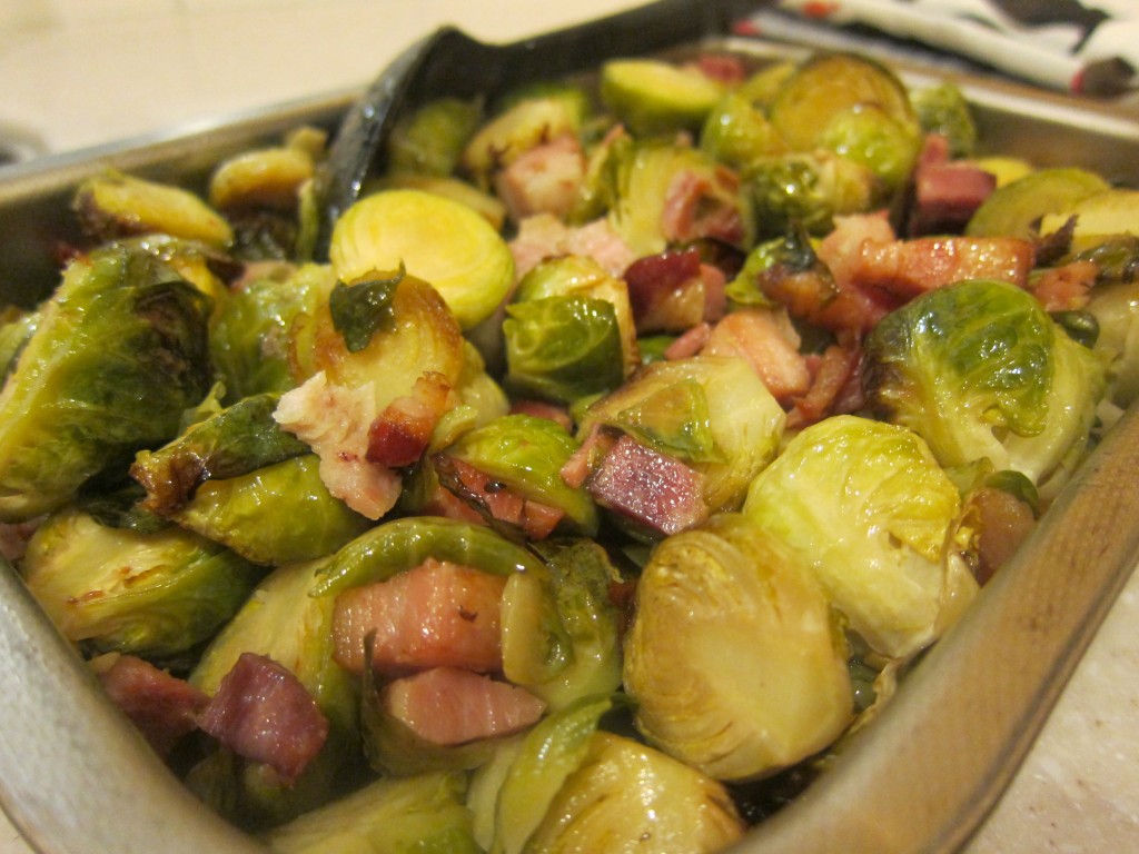 ham brussel sprouts